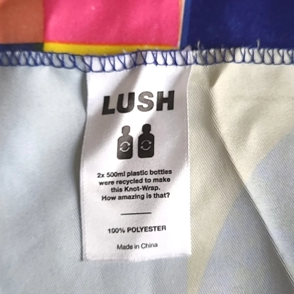 Lush Knot Wrap Colorful Abstract Pink Blue Yellow